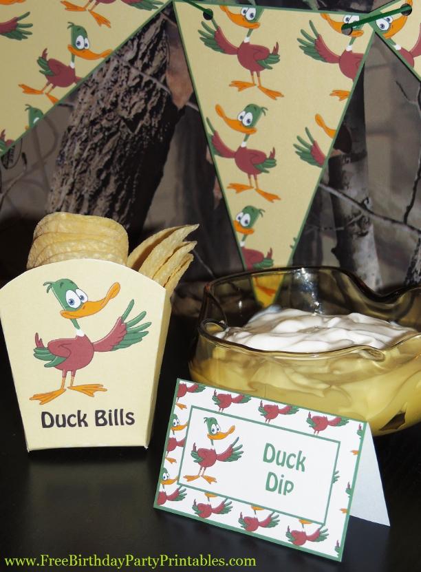 Free Duck Hunting Birthday Party Printables