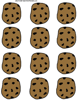 Free Chocolate Chip Cookie Printable Template by Free Birthday Party Printables