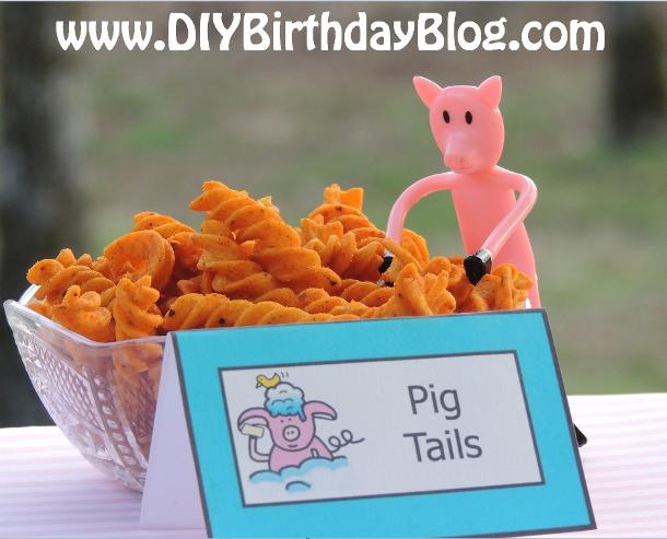 Piggy Bubble Bath Birthday Party- Free Birthday Party Printables- DIY Birthday Blog- Pig Tails