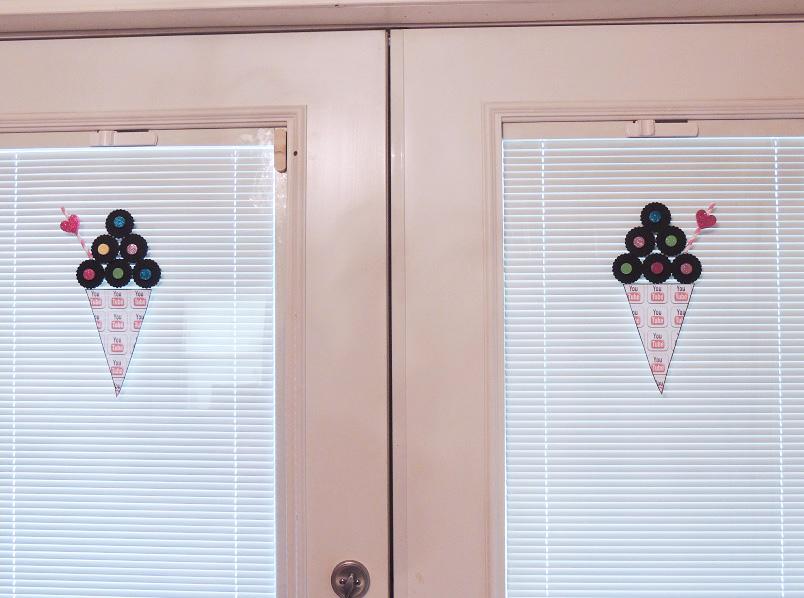 Free Youtube Birthday Party Printables- Ice Cream Cones For The Windows